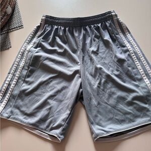 gray adidas shorts kids unisex size medium